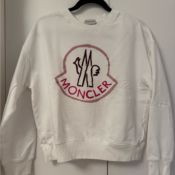 Moncler Cream Top with Red Accent